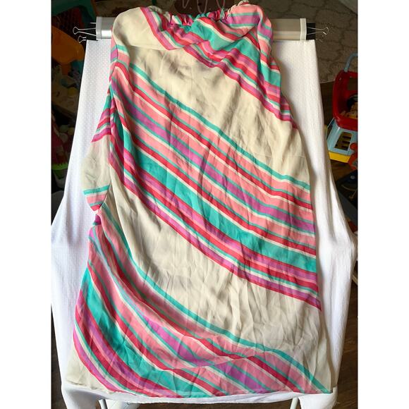 Heart Soul Women Maxi Dress size M Sleeveless Elastic Waist Casual Rainbow Pink - Picture 7 of 10